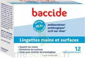 Baccide Lingette Désinfectante Mains & Surface 12 Pochettes à Saverne